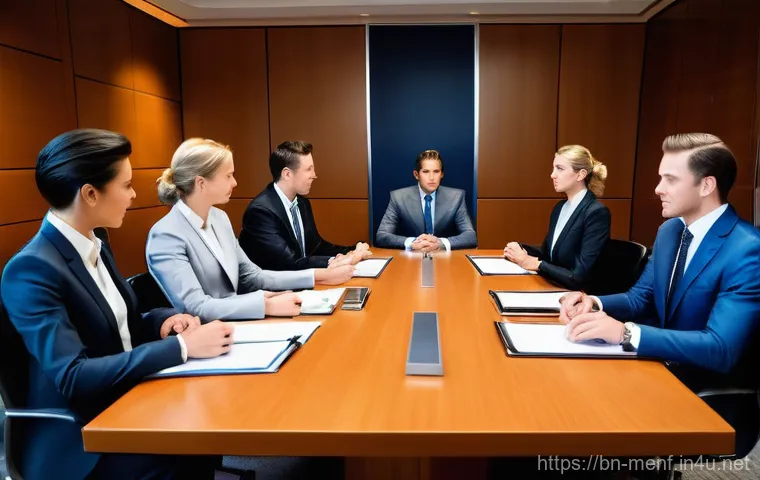 비즈니스 미팅 패션 팁 - Prompt 1: Formal Corporate Board Meeting**